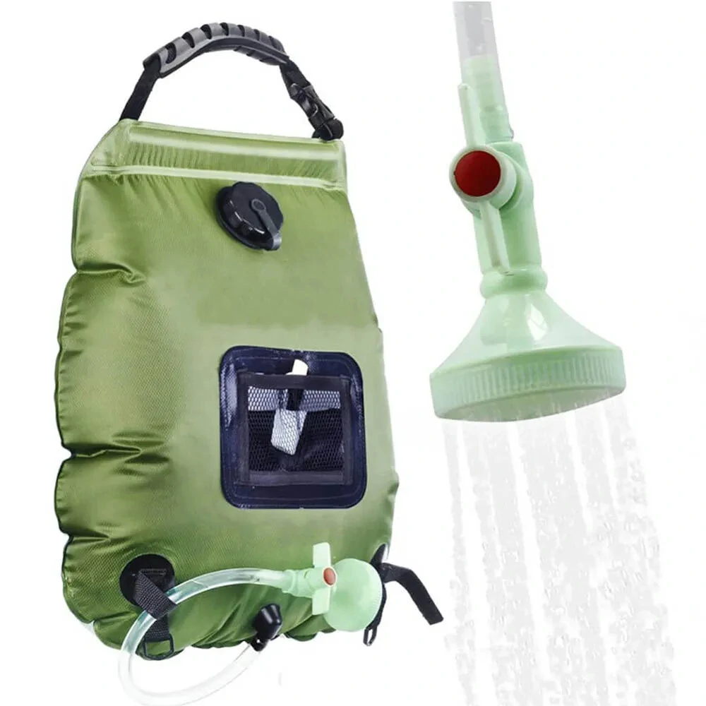 (image for) 20L Large Capacity Water Bags Outdoor Camping Shower Bag Solar Power Heating Portable Folding Hiking Climbing Bath Equipment